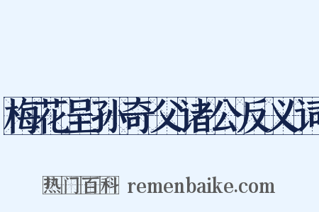 梅花呈孙奇父诸公反义词是什么意思的图片